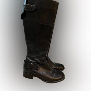 Aldo Black Leather Knee-High Boots sz 7